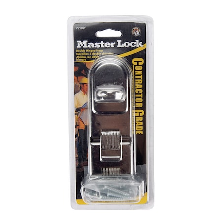 Master Lock Master Lock Zinc-Plated Hardened Steel 7-3/4 in. L Double Hinge Safety Hasp 1 pk 722-D